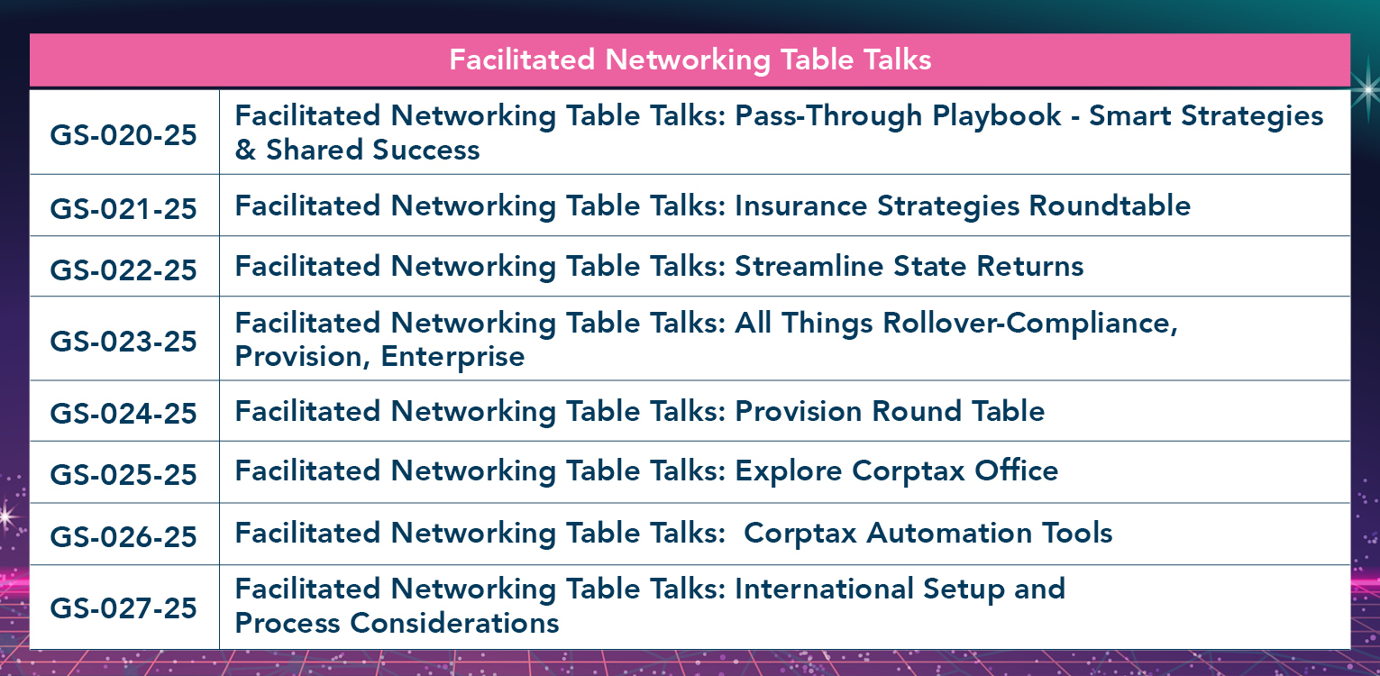 Networking Table Talks